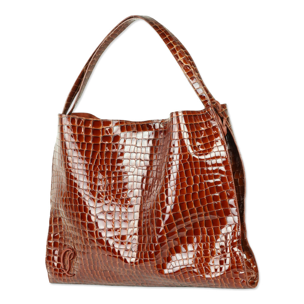 Christian Louboutin Acajou Alligator Embossed Leather Le 54 Tote Bag