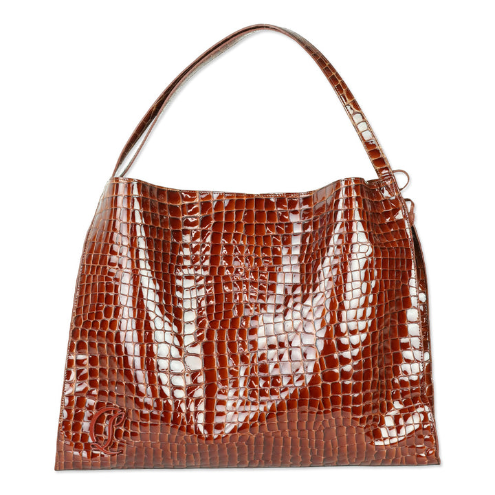 Christian Louboutin Acajou Alligator Embossed Leather Le 54 Tote Bag