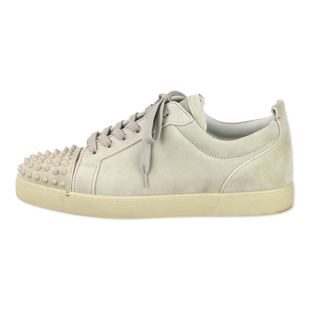 Christian Louboutin Albatre Suede Louis Junior Spikes Flat Sneaker