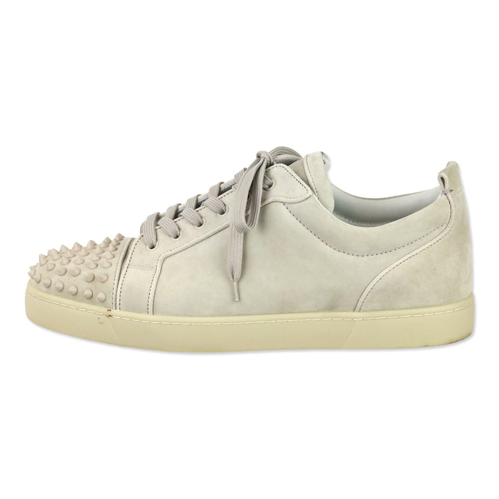 Christian Louboutin Albatre Suede Louis Junior Spikes Flat Sneaker