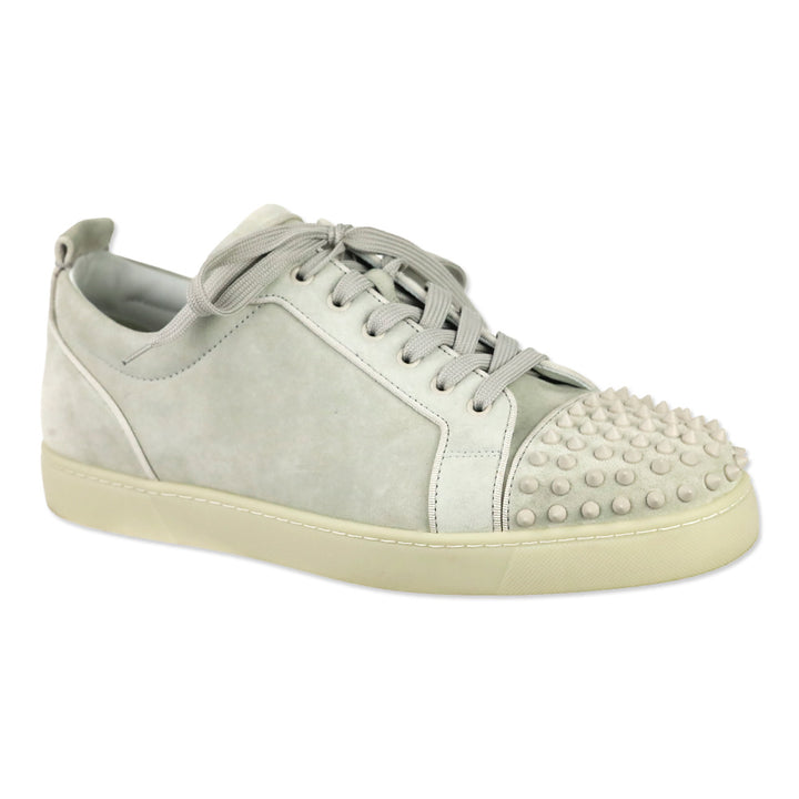 Christian Louboutin Albatre Suede Louis Junior Spikes Flat Sneaker