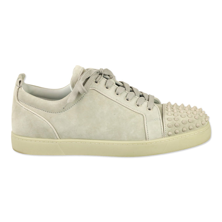 Christian Louboutin Albatre Suede Louis Junior Spikes Flat Sneaker