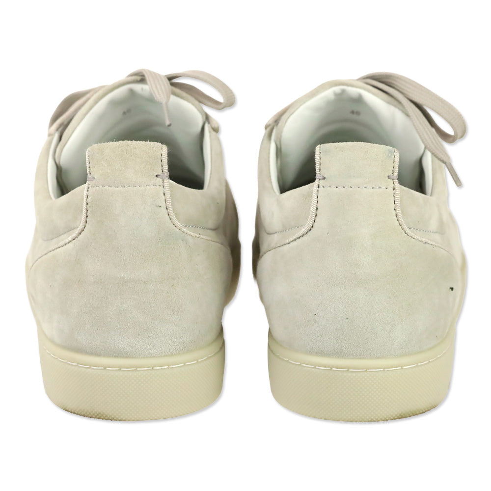 Christian Louboutin Albatre Suede Louis Junior Spikes Flat Sneaker