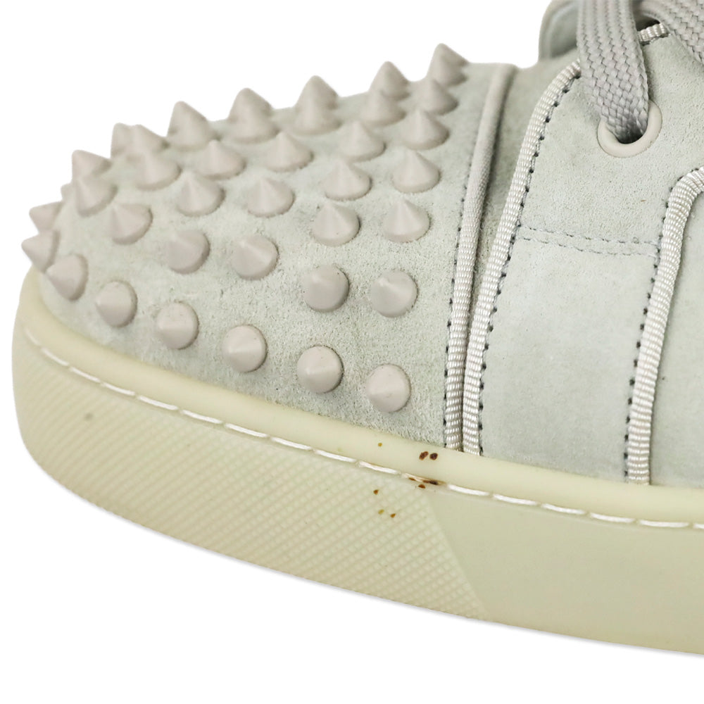 Christian Louboutin Albatre Suede Louis Junior Spikes Flat Sneaker