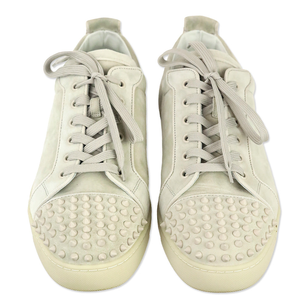 Christian Louboutin Albatre Suede Louis Junior Spikes Flat Sneaker