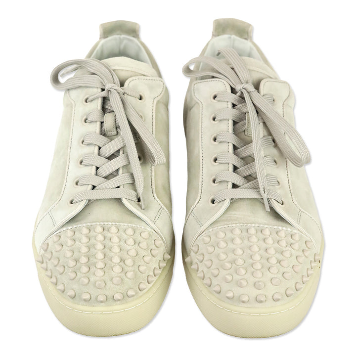 Christian Louboutin Albatre Suede Louis Junior Spikes Flat Sneaker