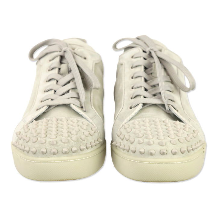Christian Louboutin Albatre Suede Louis Junior Spikes Flat Sneaker