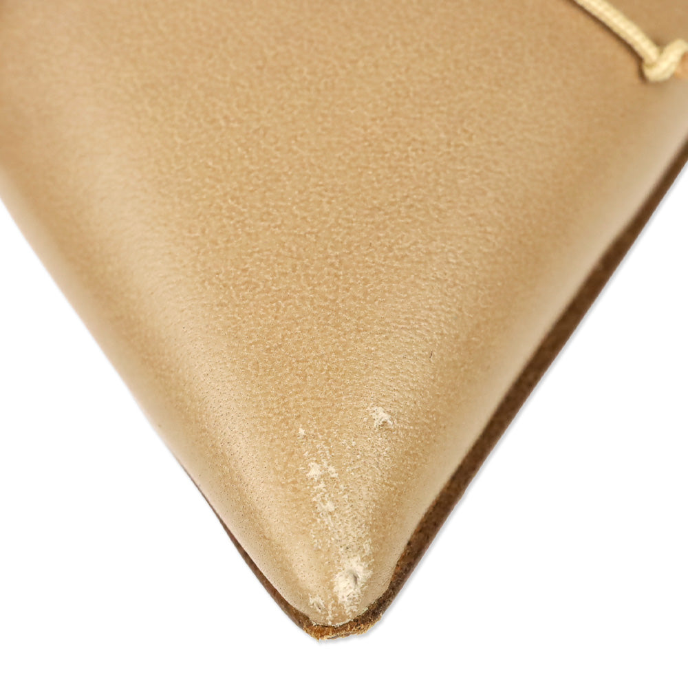 Christian Louboutin Beige Leather Solasofia Pointed Ballet Flat