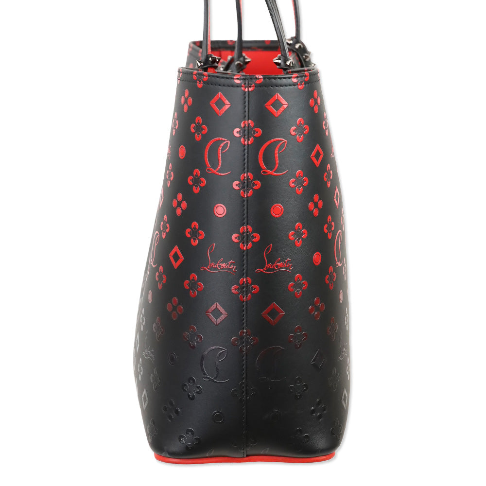 Christian Louboutin Black Degrade Leather Loubinthesky Cabata Tote