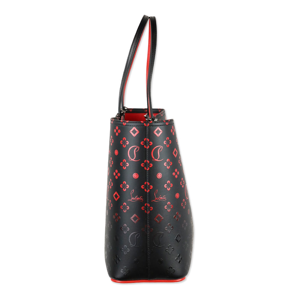 Christian Louboutin Black Degrade Leather Loubinthesky Cabata Tote