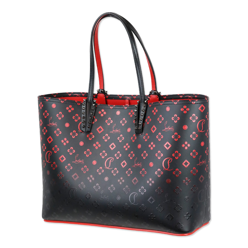 Christian Louboutin Black Degrade Leather Loubinthesky Cabata Tote