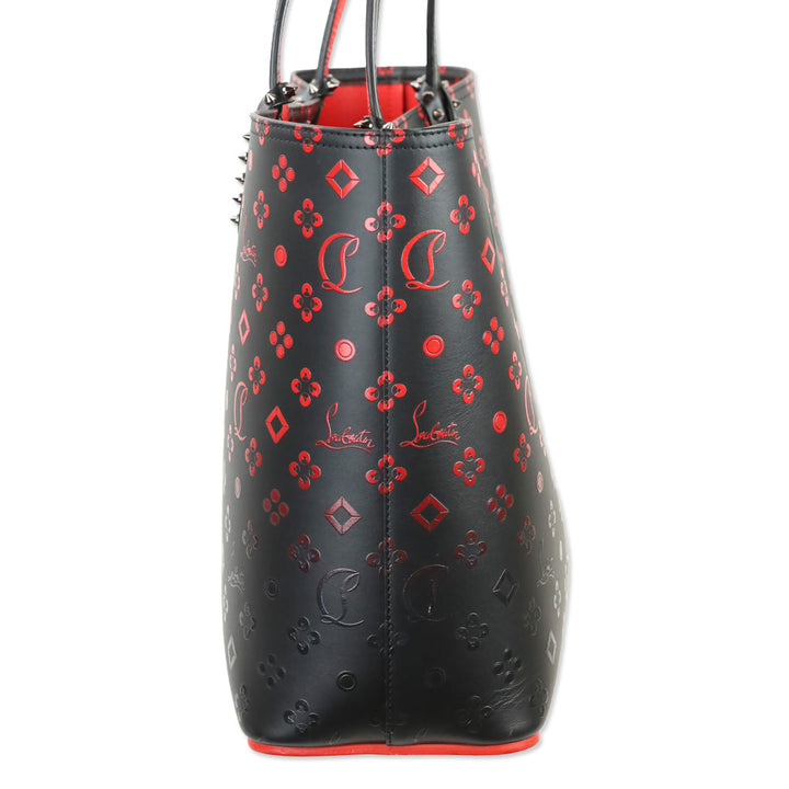 Christian Louboutin Black Degrade Leather Loubinthesky Cabata Tote