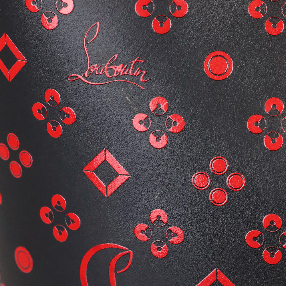 Christian Louboutin Black Degrade Leather Loubinthesky Cabata Tote