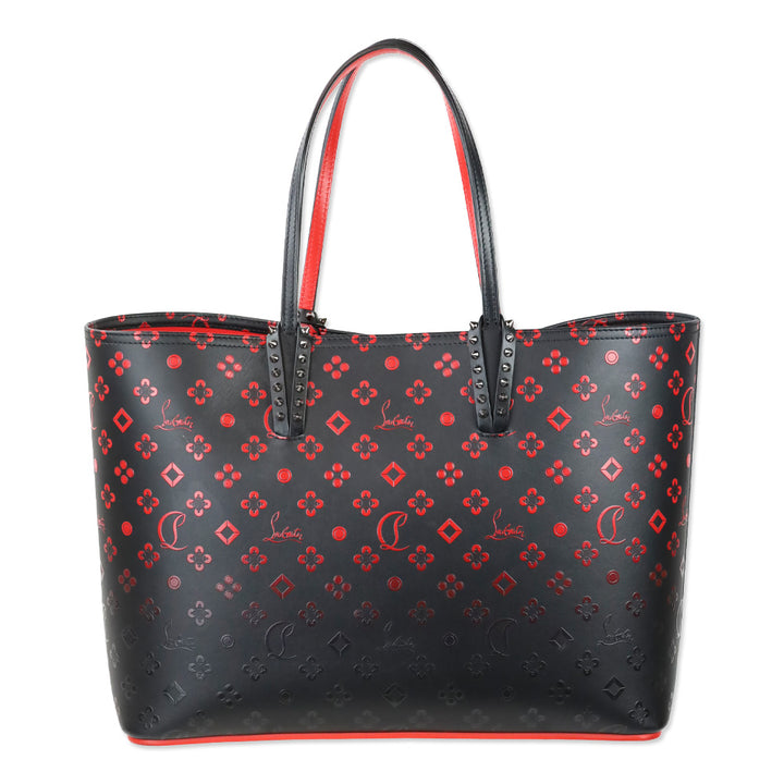 Christian Louboutin Black Degrade Leather Loubinthesky Cabata Tote
