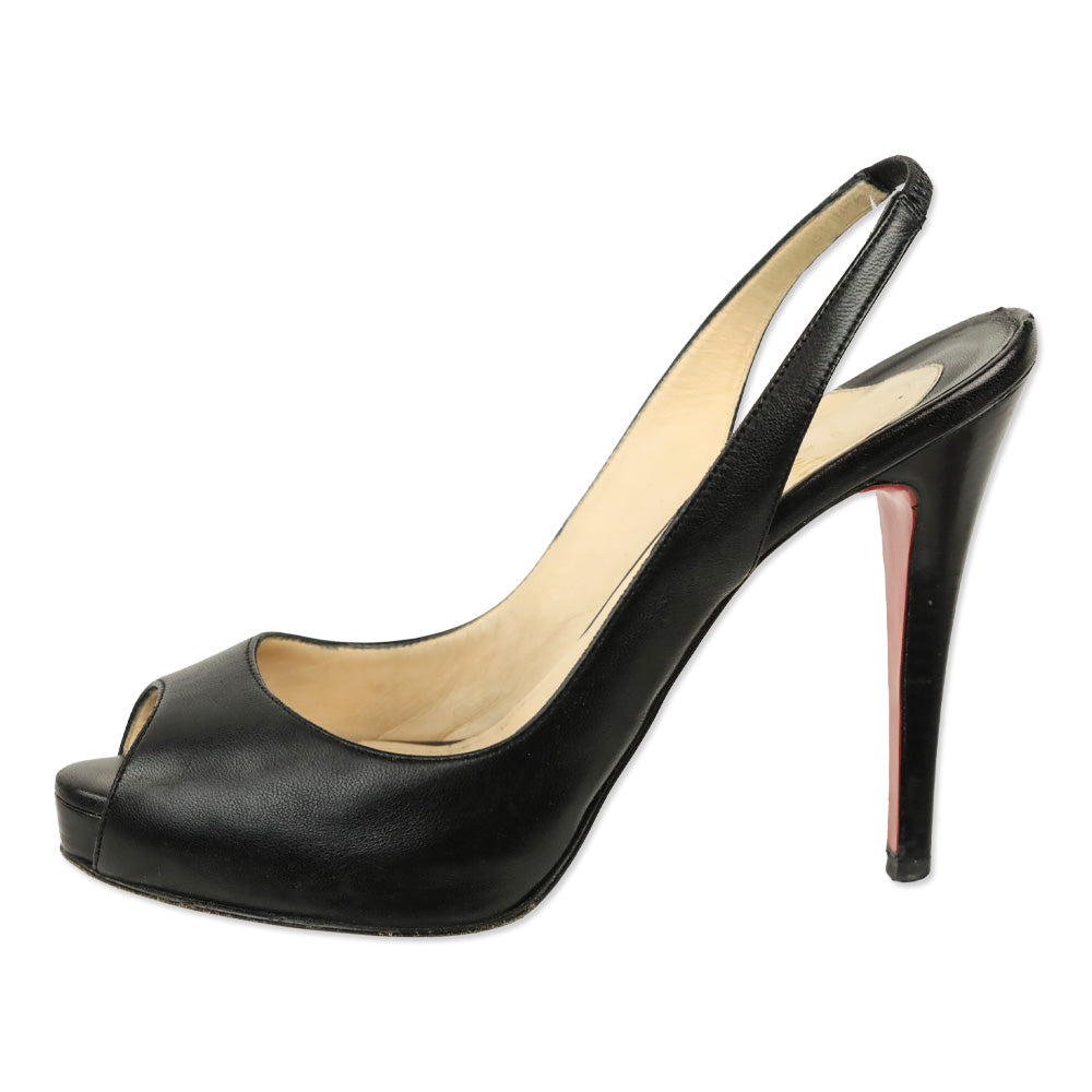 Christian Louboutin Black Kid No Prive 120 Pumps