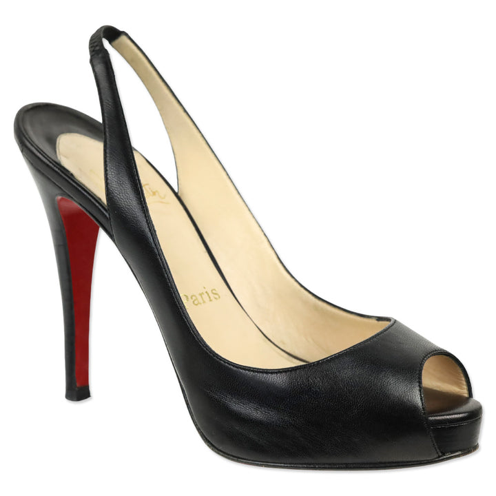 Christian Louboutin Black Kid No Prive 120 Pumps