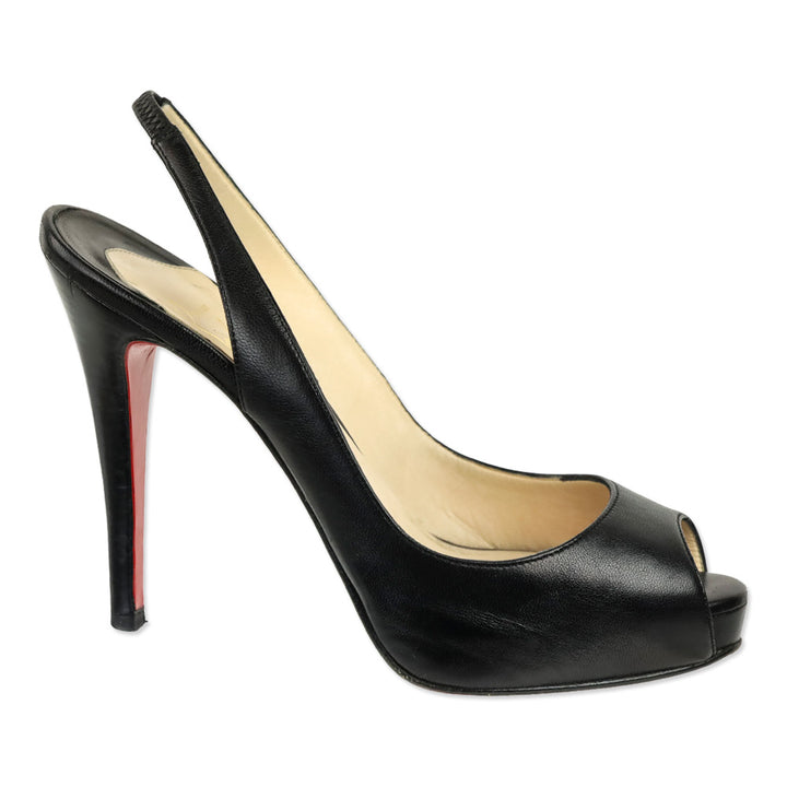 Christian Louboutin Black Kid No Prive 120 Pumps