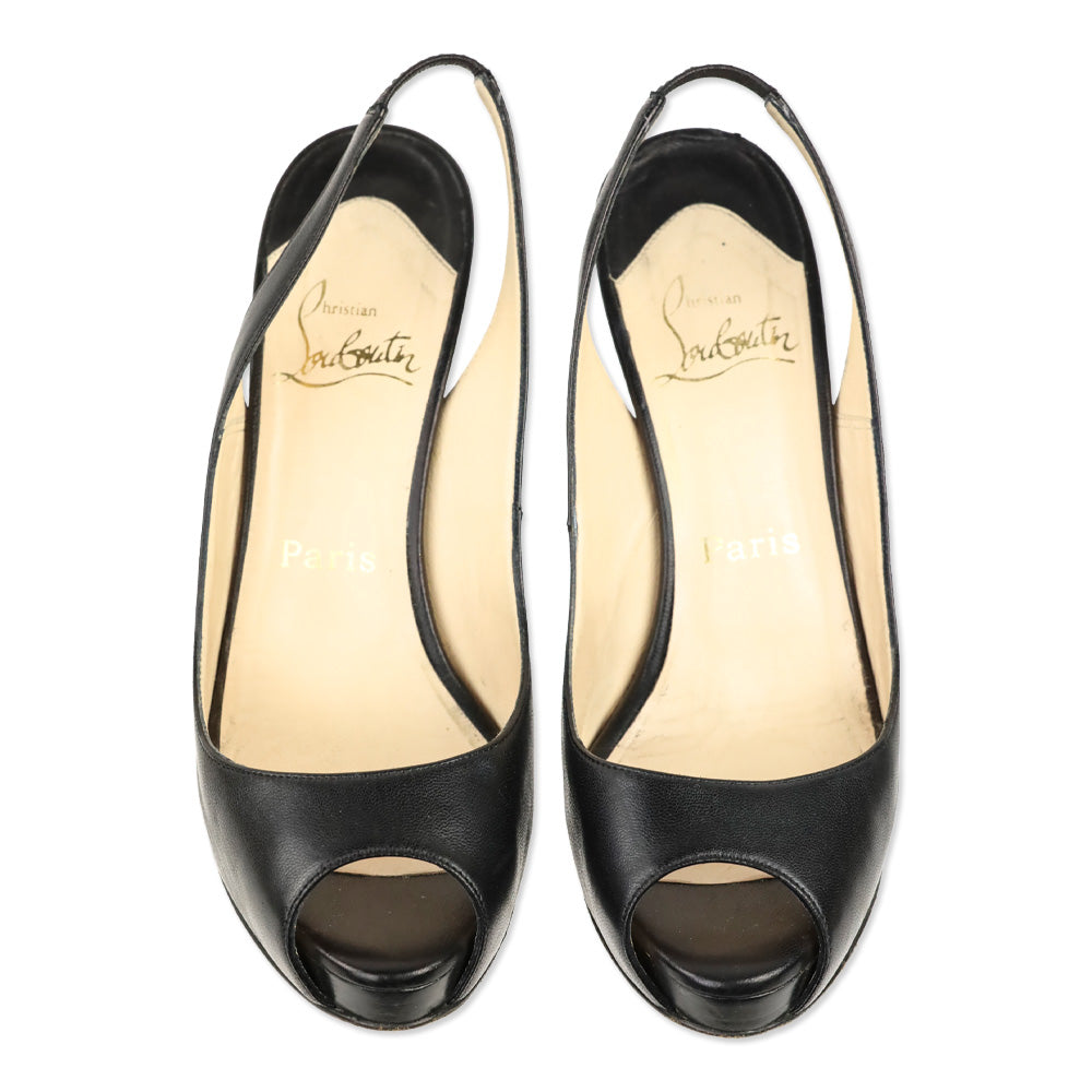 Christian Louboutin Black Kid No Prive 120 Pumps