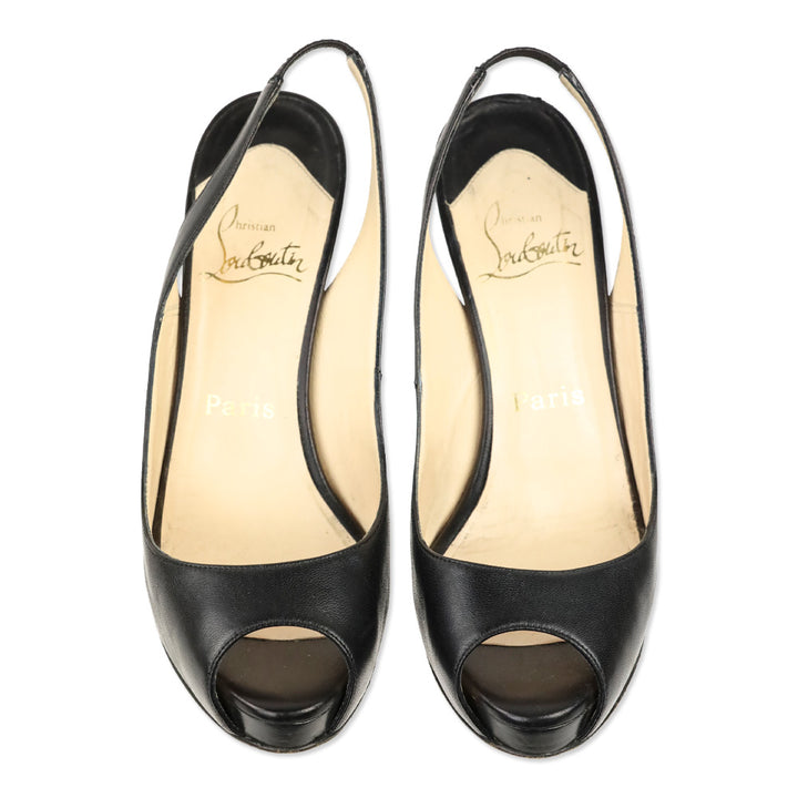 Christian Louboutin Black Kid No Prive 120 Pumps