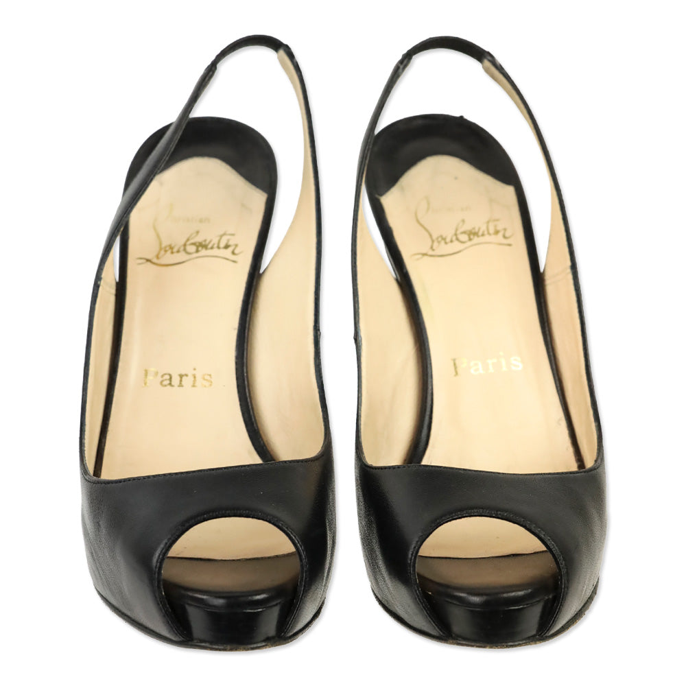 Christian Louboutin Black Kid No Prive 120 Pumps