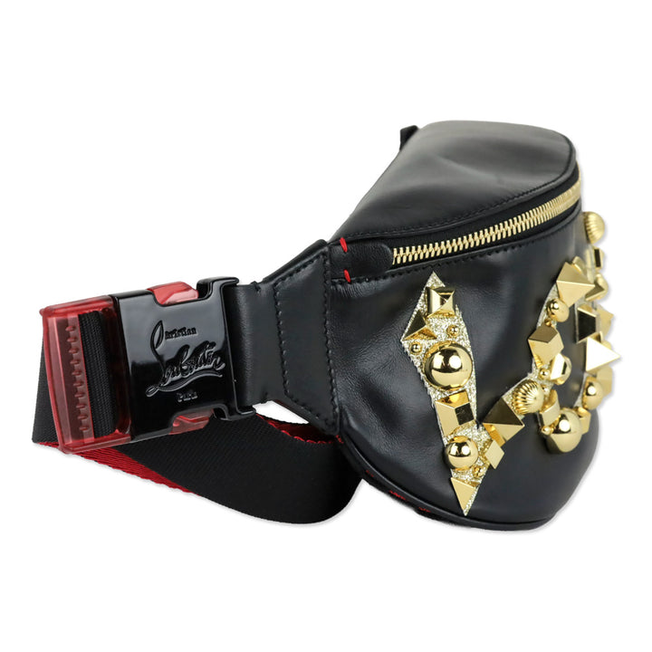 Christian Louboutin Black Leather Marie Jane Love Belt Bag