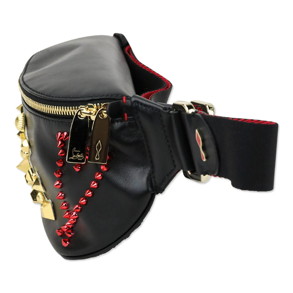 Christian Louboutin Black Leather Marie Jane Love Belt Bag