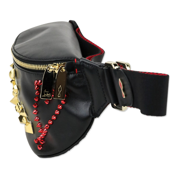 Christian Louboutin Black Leather Marie Jane Love Belt Bag