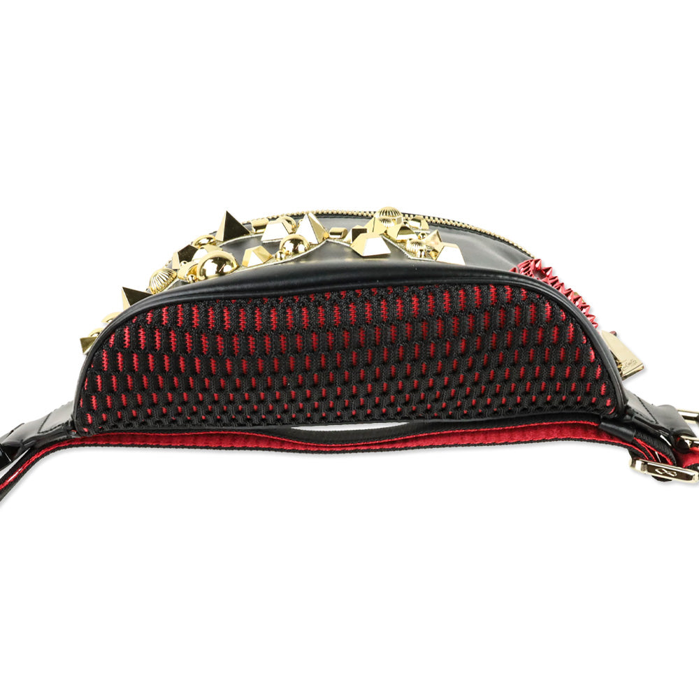 Christian Louboutin Black Leather Marie Jane Love Belt Bag