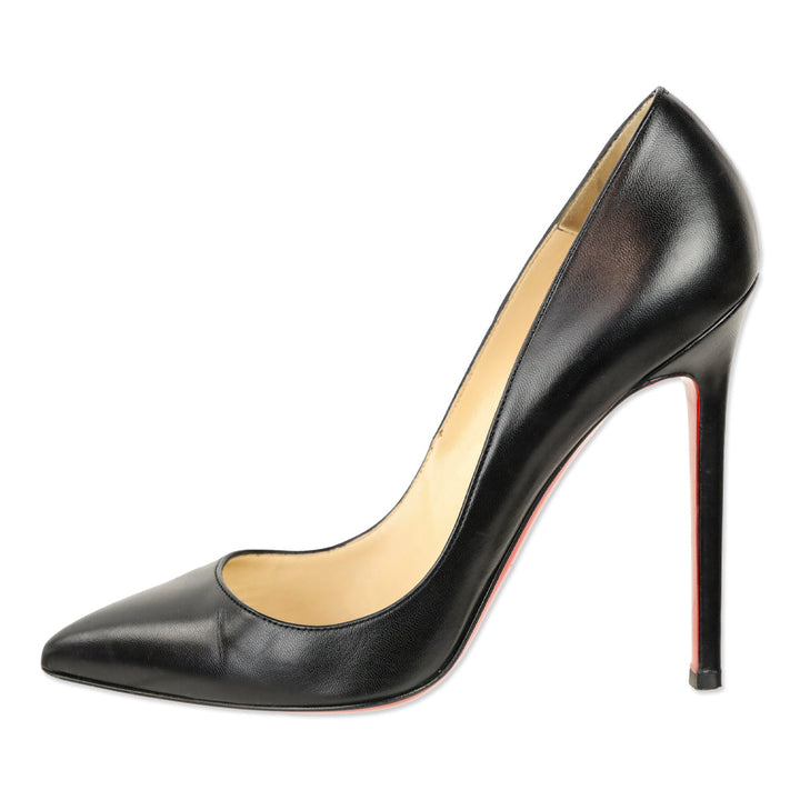 Christian Louboutin Black Leather Pigalle 120mm Pump