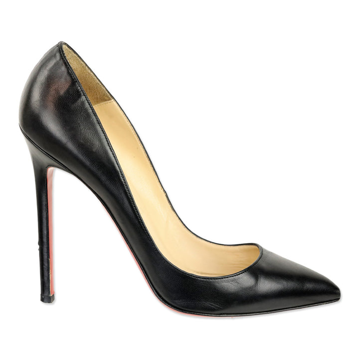 Christian Louboutin Black Leather Pigalle 120mm Pump