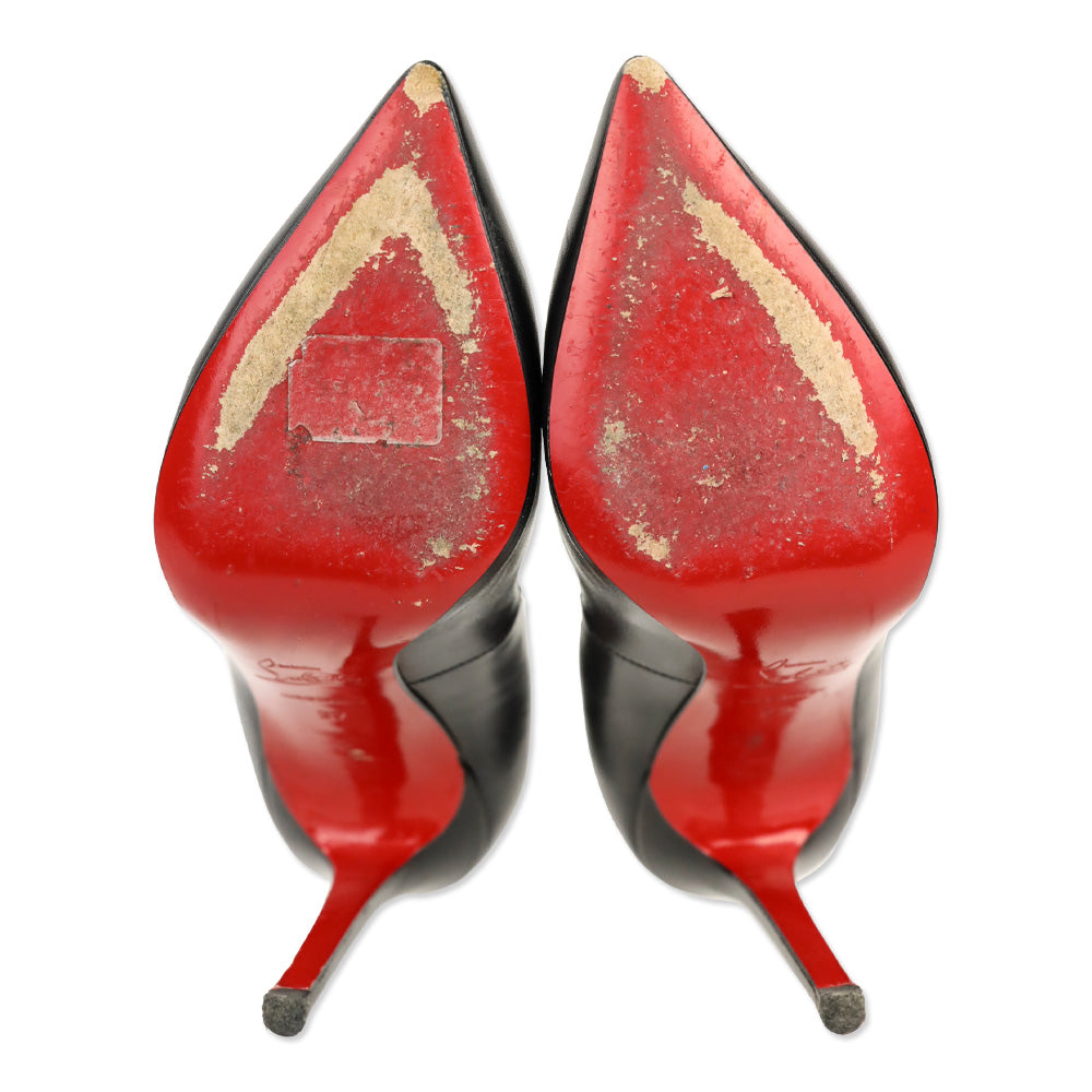 Christian Louboutin Black Leather Pigalle 120mm Pump