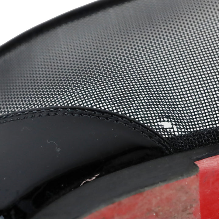 Christian Louboutin Black Mesh Patent Follies Ballet Flat