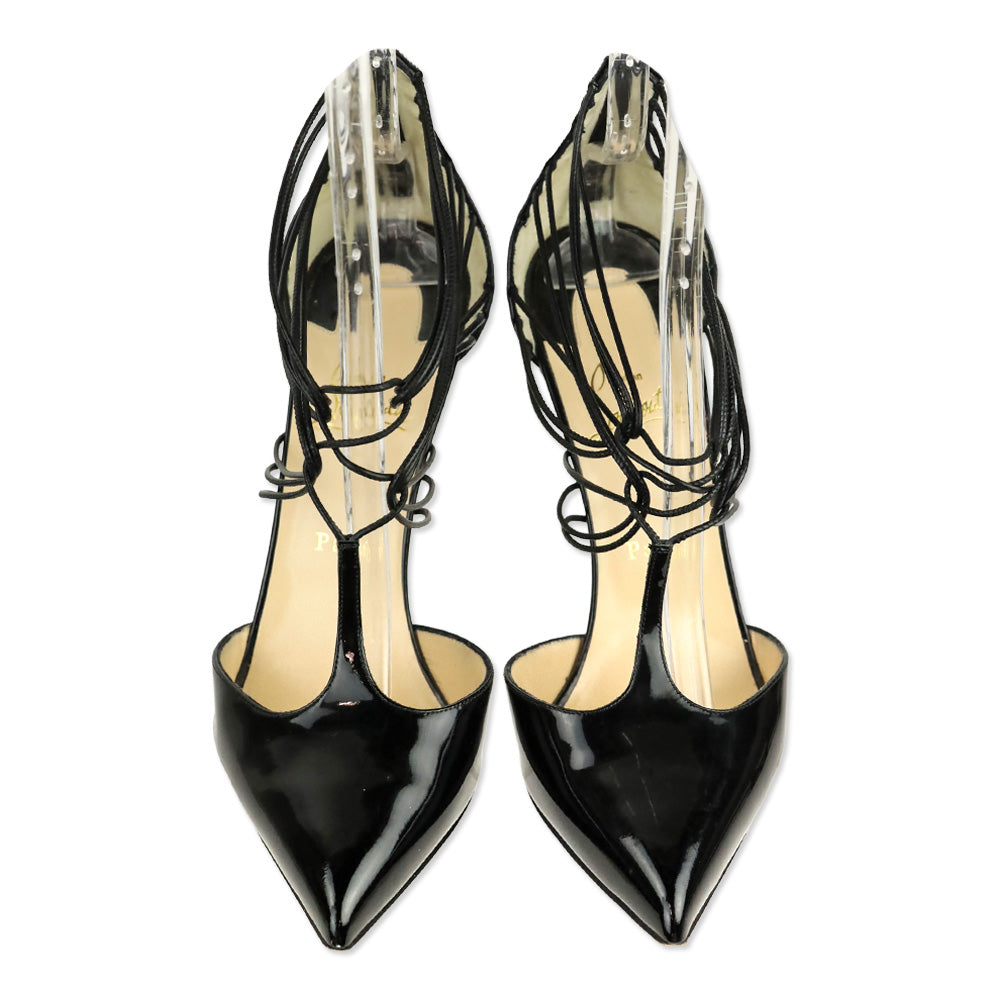 Christian Louboutin Black Patent Confusa 100 Pumps