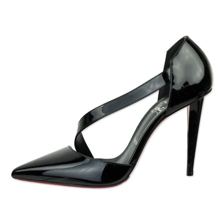 Christian Louboutin Black Patent Leather Astrid 100 Pump