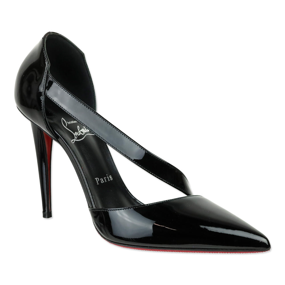 Christian Louboutin Black Patent Leather Astrid 100 Pump