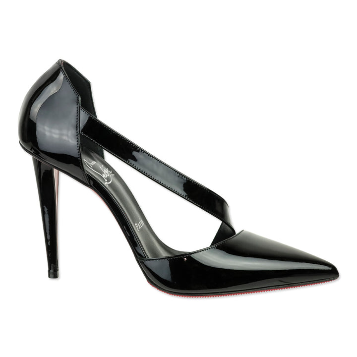 Christian Louboutin Black Patent Leather Astrid 100 Pump
