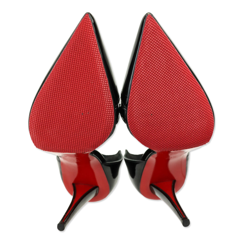 Christian Louboutin Black Patent Leather Astrid 100 Pump