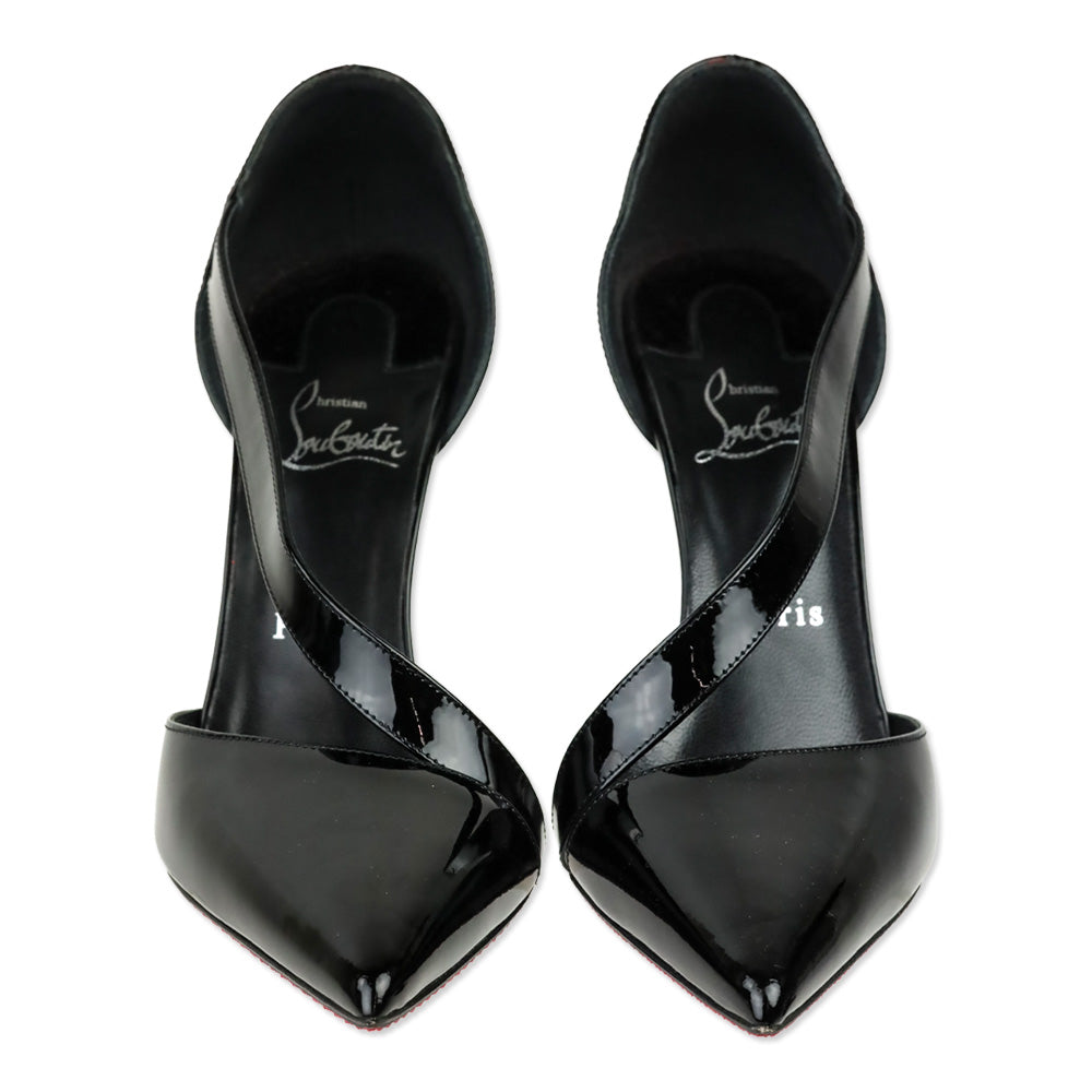 Christian Louboutin Black Patent Leather Astrid 100 Pump