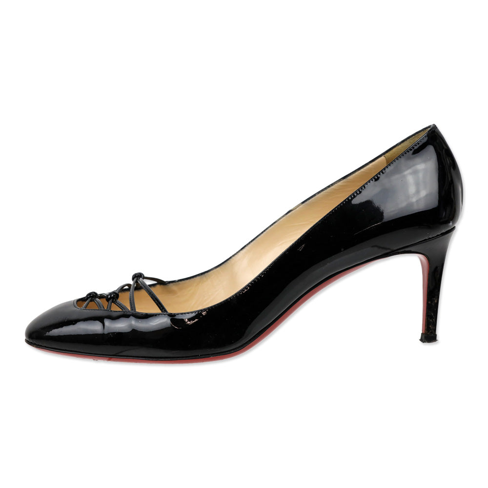 Christian Louboutin Black Patent Leather Basico 70 Pumps