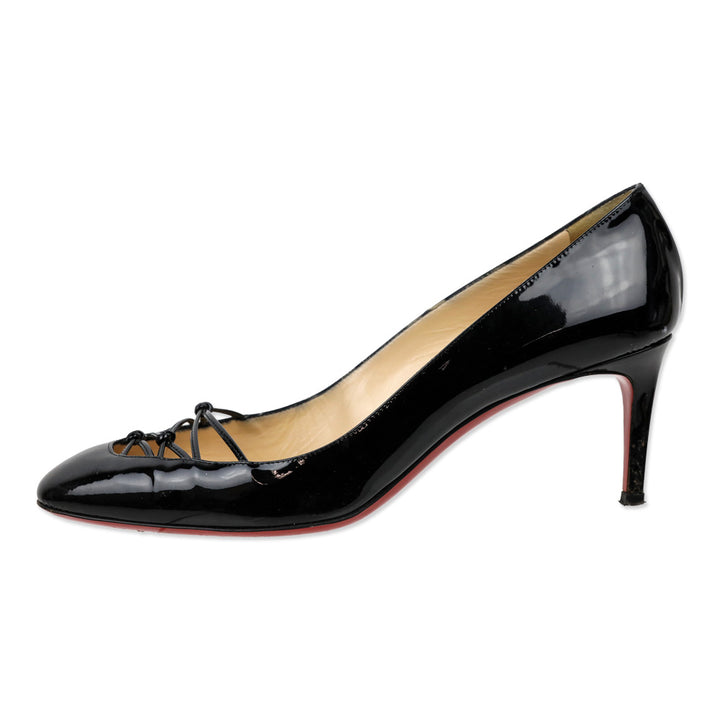 Christian Louboutin Black Patent Leather Basico 70 Pumps