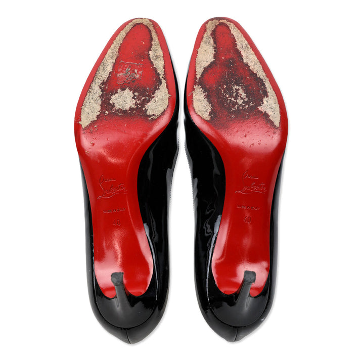 Christian Louboutin Black Patent Leather Basico 70 Pumps