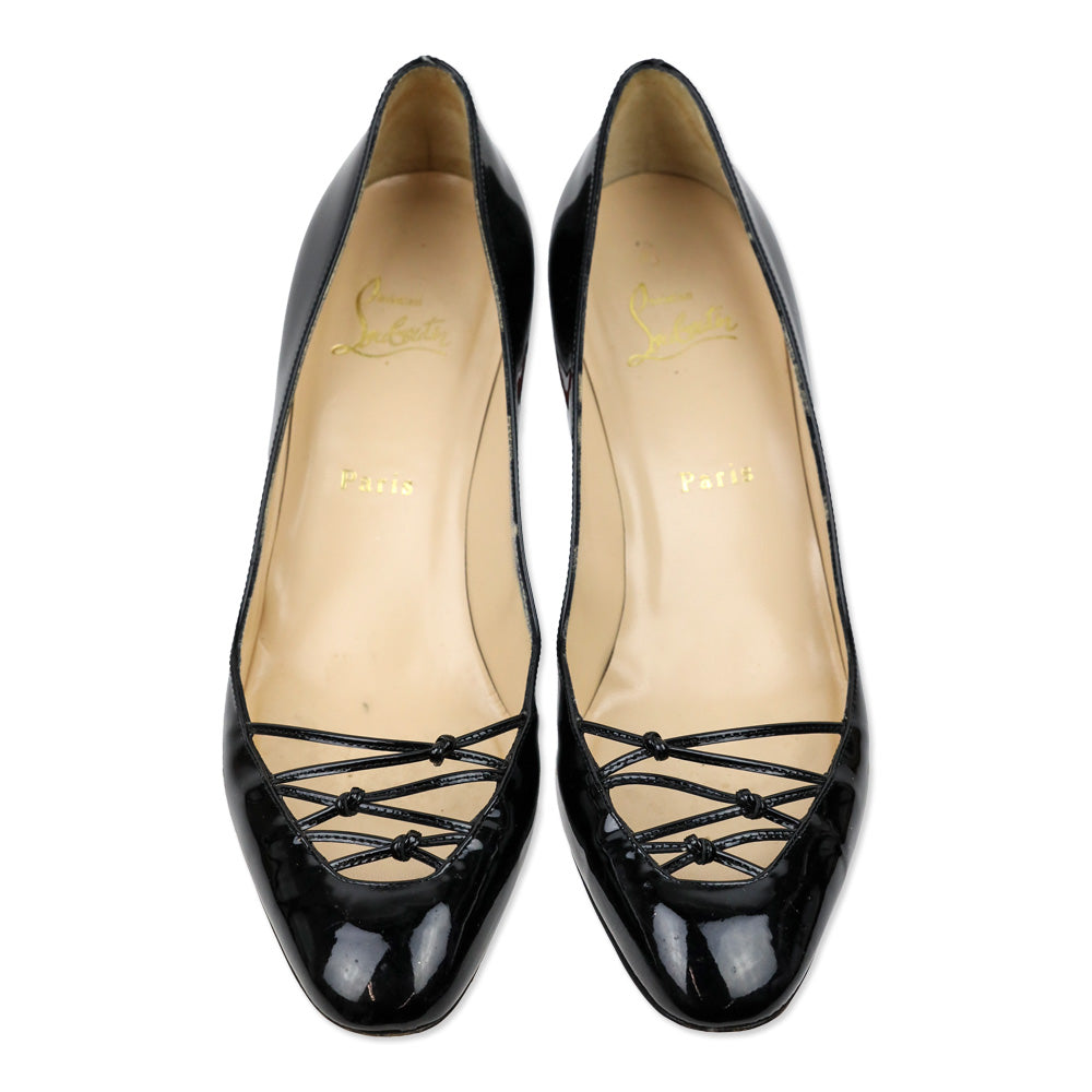 Christian Louboutin Black Patent Leather Basico 70 Pumps