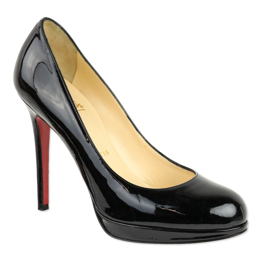 Christian Louboutin Black Patent Leather New Simple 100 Pumps
