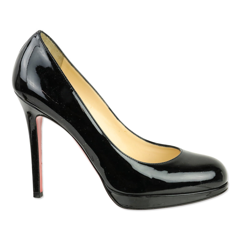 Christian Louboutin Black Patent Leather New Simple 100 Pumps