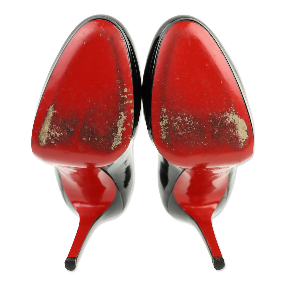 Christian Louboutin Black Patent Leather New Simple 100 Pumps