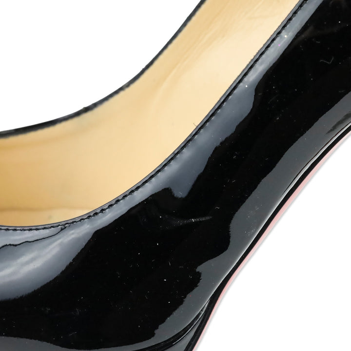Christian Louboutin Black Patent Leather New Simple 100 Pumps