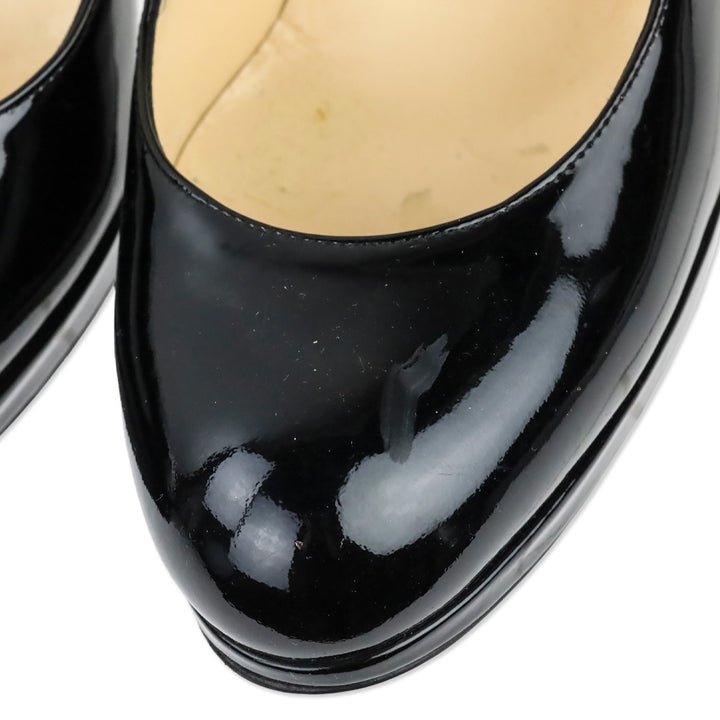 Christian Louboutin Black Patent Leather New Simple 100 Pumps