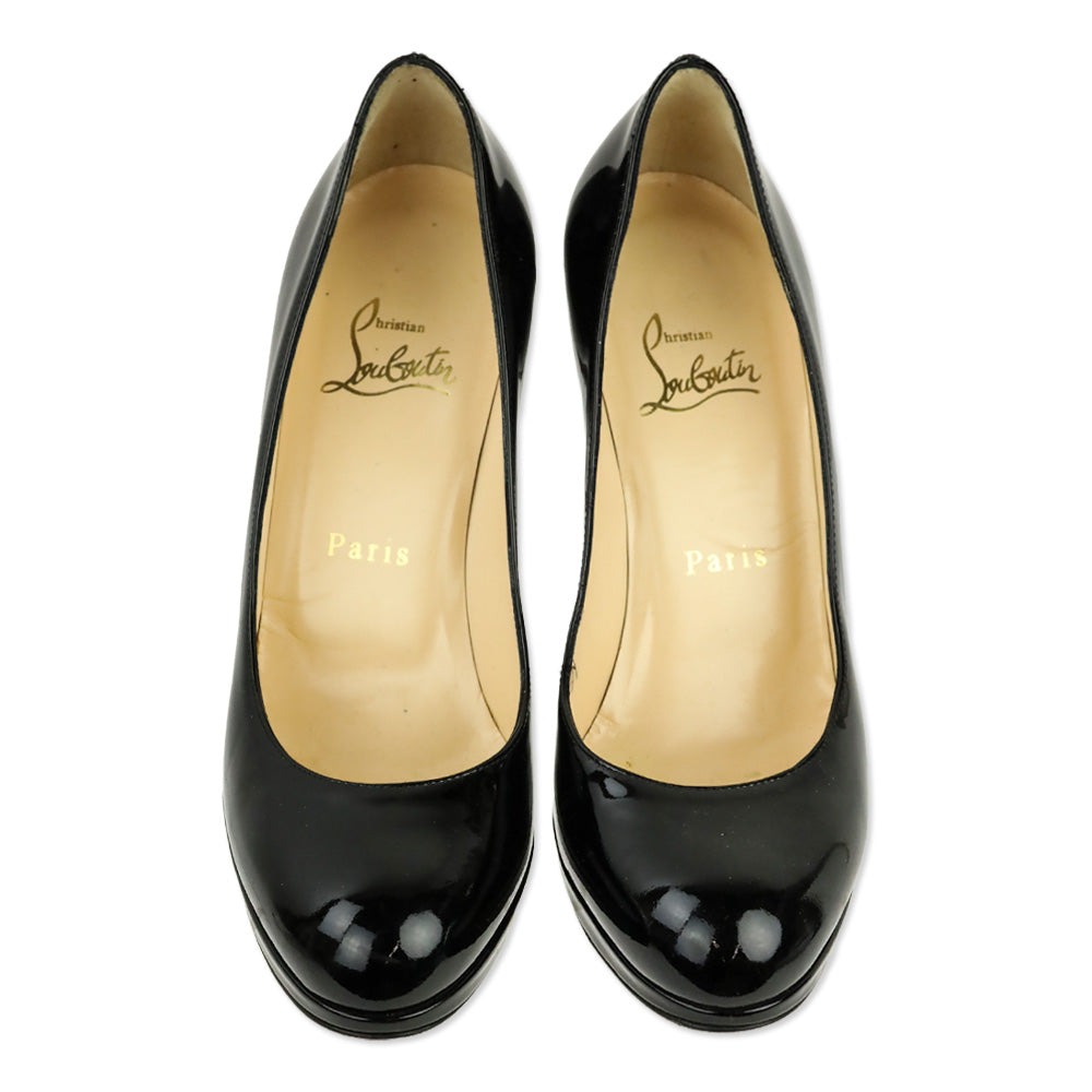 Christian Louboutin Black Patent Leather New Simple 100 Pumps