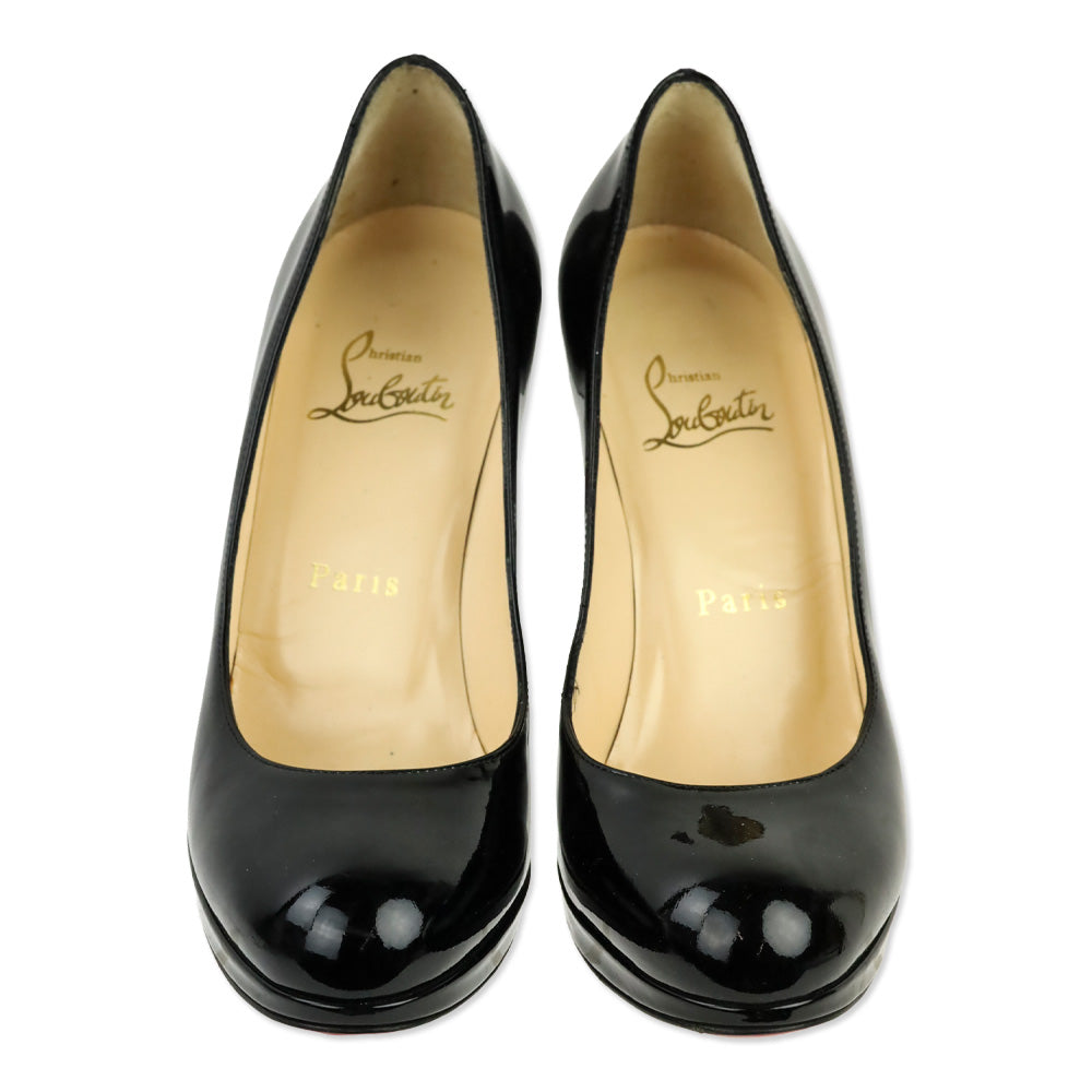 Christian Louboutin Black Patent Leather New Simple 100 Pumps
