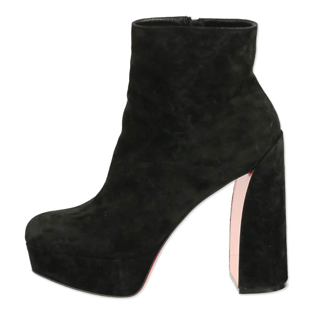 Christian Louboutin Black Suede Movida Booty 130